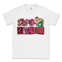 White stupid cupid with cupid olivia Classic Tee - OliviaCreatesArt