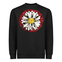 Black daisy Heavyweight Sweatshirt - JahusDesignShop