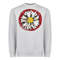 Heather Grey daisy Heavyweight Sweatshirt - JahusDesignShop