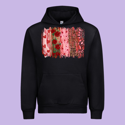 Valentine's Day Brushstrokes Urban Hoodie Designed By Ranaportraitstore