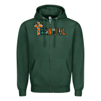 Sports Green thankful Zipper Hoodie - JahusDesignShop