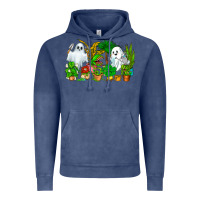 Vintage Denim Spooky Plants Vintage Hoodie - CowhideDigitalArt