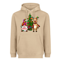 Mushroom merry christmas gnomes, reindeer Heavyweight Hoodie - RanaPortraitStore