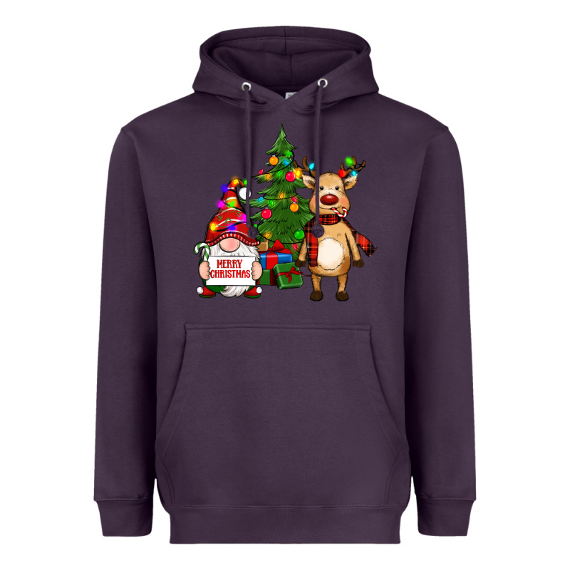 Merry Christmas Gnomes, Reindeer Heavyweight Hoodie by RanaPortraitStore | Teevron