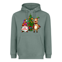 Sage merry christmas gnomes, reindeer Heavyweight Hoodie - RanaPortraitStore