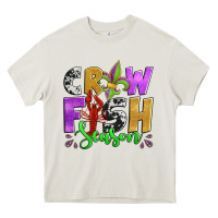Cream crawfish season mardi gras carnival fleur de lis Heavy Core Tee - Jasminsmagicworld