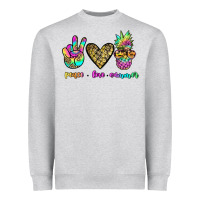 Heather Grey peace love summer Heavyweight Sweatshirt - JahusDesignShop