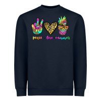 Navy peace love summer Heavyweight Sweatshirt - JahusDesignShop