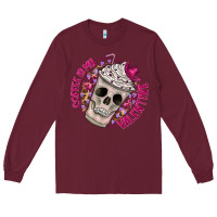 Burgundy Coffee is my Valentine Long Sleeve Tee - CowhideDigitalArt