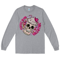 Heather Grey Coffee is my Valentine Long Sleeve Tee - CowhideDigitalArt