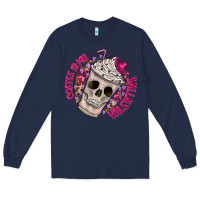 Navy Coffee is my Valentine Long Sleeve Tee - CowhideDigitalArt