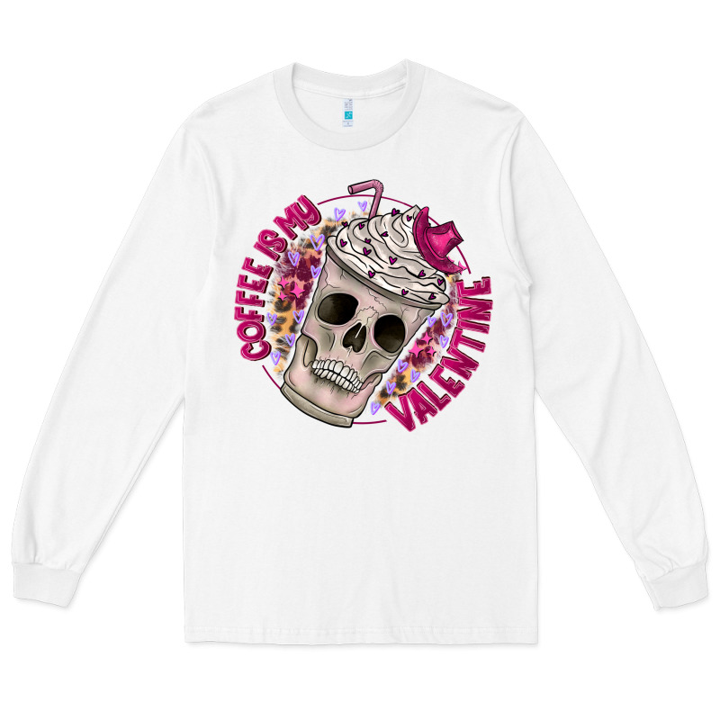 Coffee Is My Valentine Long Sleeve Tee by CowhideDigitalArt | Teevron
