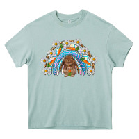 Arona Easter Bunny with carrot rainbow Easter Day Heavy Core Tee - HowdyJamesFarm