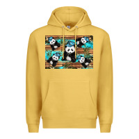 Antique Gold Camouflage Baby Panda Premium Hoodie - Artiststas