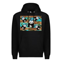 Black Camouflage Baby Panda Premium Hoodie - Artiststas