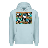 Blue Mist Camouflage Baby Panda Premium Hoodie - Artiststas
