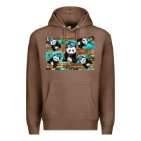 Chestnut Camouflage Baby Panda Premium Hoodie - Artiststas