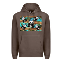 Coffee Camouflage Baby Panda Premium Hoodie - Artiststas