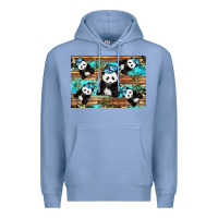 Colony Blue Camouflage Baby Panda Premium Hoodie - Artiststas