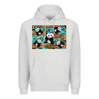 Dove Grey Camouflage Baby Panda Premium Hoodie - Artiststas