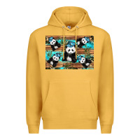 Mustard Camouflage Baby Panda Premium Hoodie - Artiststas