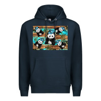 Navy Camouflage Baby Panda Premium Hoodie - Artiststas