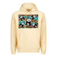Pina Colada Camouflage Baby Panda Premium Hoodie - Artiststas