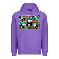 Purple Camouflage Baby Panda Premium Hoodie - Artiststas