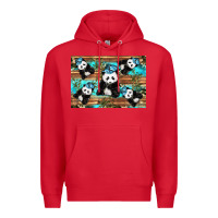 Red Camouflage Baby Panda Premium Hoodie - Artiststas