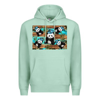 Seafoam Camouflage Baby Panda Premium Hoodie - Artiststas