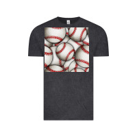 Vintage Black baseball seamless pattern Vintage Tee - BundleAndBundleShop