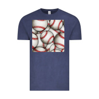 Vintage Denim baseball seamless pattern Vintage Tee - BundleAndBundleShop