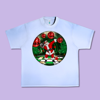 Dancing Santa Urban Heavy Tee Designed By Fadigitalartstudio