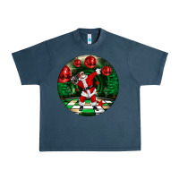 Midnight Navy Dancing santa Urban Heavy Tee - FaDigitalArtStudio