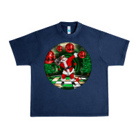Navy Dancing santa Urban Heavy Tee - FaDigitalArtStudio