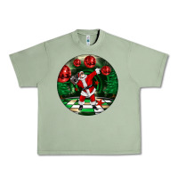 Oil Green Dancing santa Urban Heavy Tee - FaDigitalArtStudio