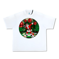 White Dancing santa Urban Heavy Tee - FaDigitalArtStudio