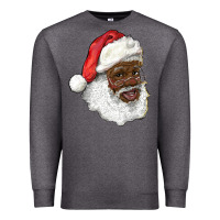 Charcoal Heather african american santa Premium Sweatshirt - RanaPortraitStore