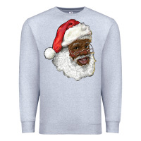 Heather Grey african american santa Premium Sweatshirt - RanaPortraitStore