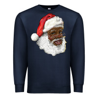 Navy african american santa Premium Sweatshirt - RanaPortraitStore