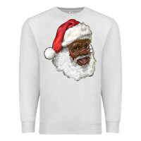 Oatmeal Heather african american santa Premium Sweatshirt - RanaPortraitStore