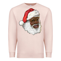 Pale Pink african american santa Premium Sweatshirt - RanaPortraitStore