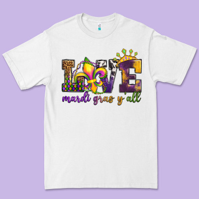 Love. Ardi Gras Y'all Premium Tee Designed By Oliviacreatesart