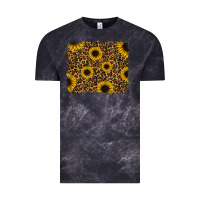 Cloud Black leopard sunflowers background Vintage Tee - RanaPortraitStore