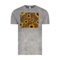 Cloud Rock leopard sunflowers background Vintage Tee - RanaPortraitStore