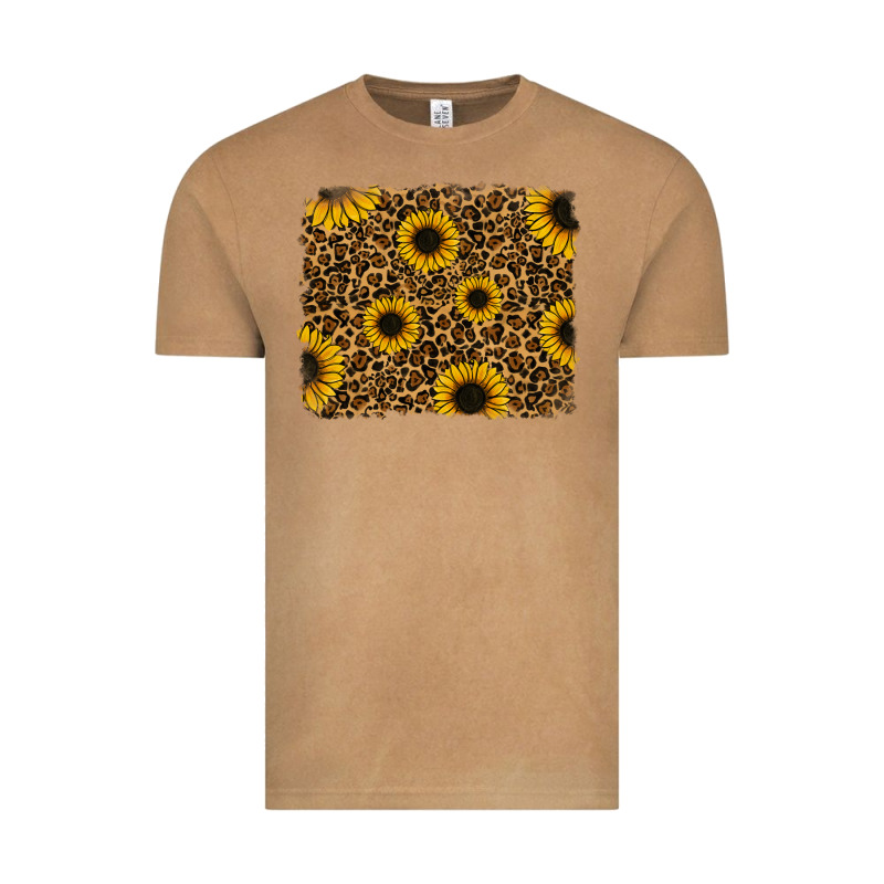 Leopard Sunflowers Background Vintage Tee by RanaPortraitStore | Teevron