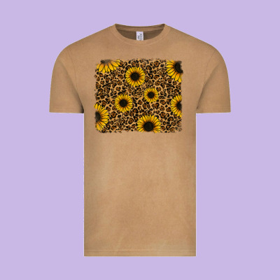 Leopard Sunflowers Background Vintage Tee Designed By Ranaportraitstore