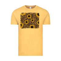 Vintage Mustard leopard sunflowers background Vintage Tee - RanaPortraitStore