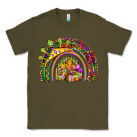 Army Green mardi gras rainbow Classic Tee - OliviaCreatesArt