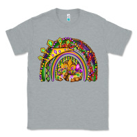 Heather Grey mardi gras rainbow Classic Tee - OliviaCreatesArt